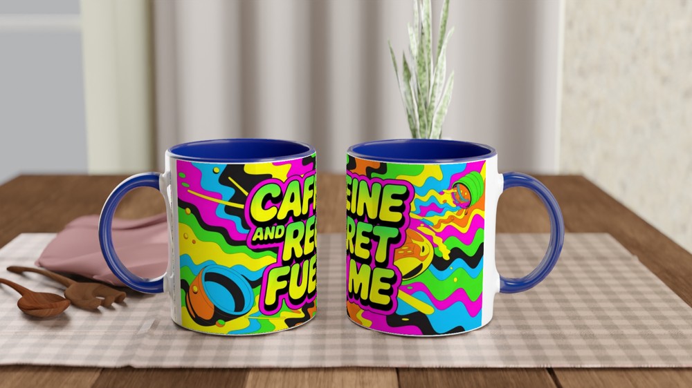 Caffeine And Regret Fuel Me - Funny Coffee Lover Mug — view 4