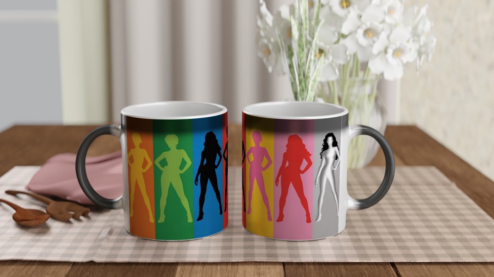 Six the Musical Mug | Queens Silhouette Design | West End Theatre Gift | Musical Fan Present — view 3