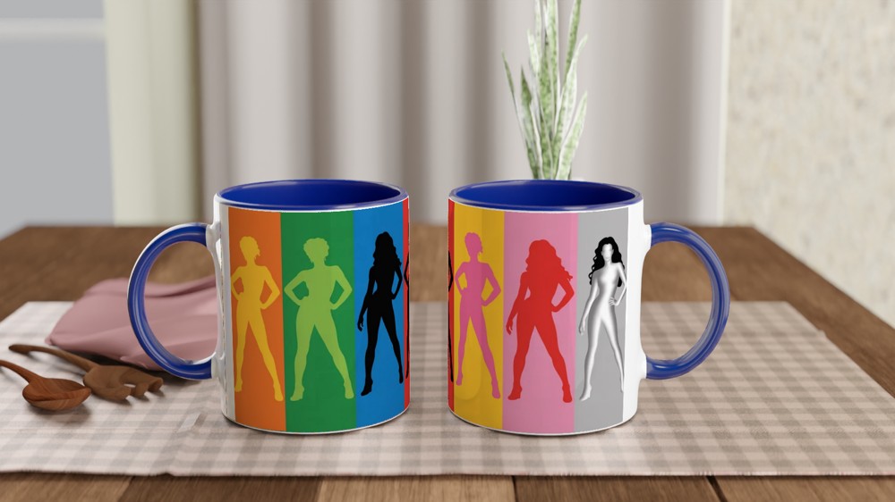 Six the Musical Mug | Queens Silhouette Design | West End Theatre Gift | Musical Fan Present — view 4