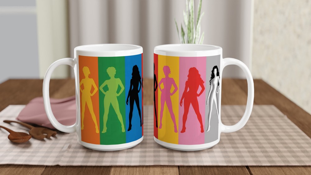 Six the Musical Mug | Queens Silhouette Design | West End Theatre Gift | Musical Fan Present — view 2