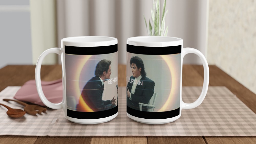 MJ the Musical Mug | Behind the Curtain Quote | Musical Theatre Gift | Retro VHS Style Present for Theatre Lovers — view 2