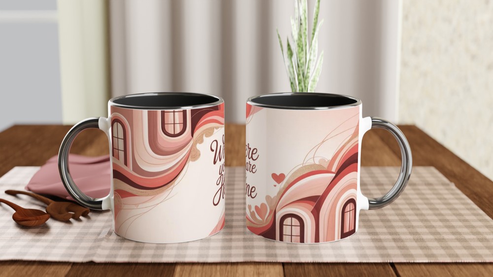Where You Are Is Home - Romantic Quote Mug — view 9