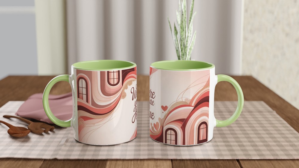 Where You Are Is Home - Romantic Quote Mug — view 5