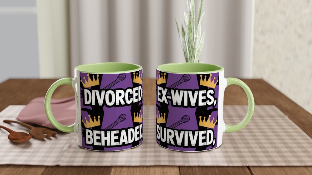 Six the Musical Mug | Divorced Beheaded Survived Quote | Musical Theatre Gift | Theatre Lover Present — view 5
