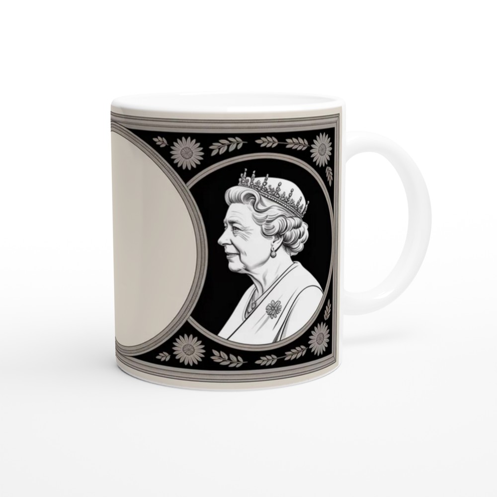 Queen Elizabeth II Memorial Mug | Royal Commemorative Gift | British Coin Inspired Art Mug | Gift for Mum and Dad — view 12