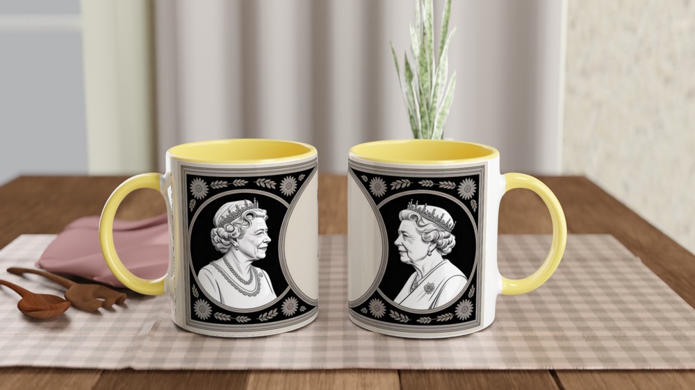 Queen Elizabeth II Memorial Mug | Royal Commemorative Gift | British Coin Inspired Art Mug | Gift for Mum and Dad — view 8