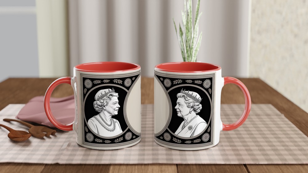 Queen Elizabeth II Memorial Mug | Royal Commemorative Gift | British Coin Inspired Art Mug | Gift for Mum and Dad — view 7