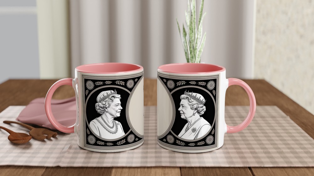 Queen Elizabeth II Memorial Mug | Royal Commemorative Gift | British Coin Inspired Art Mug | Gift for Mum and Dad — view 6