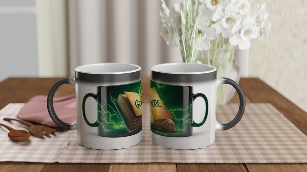 Wicked Musical Mug | The Grimmerie Spellbook Design | Theatre Lover Gift | Elphaba Fan Present — view 3