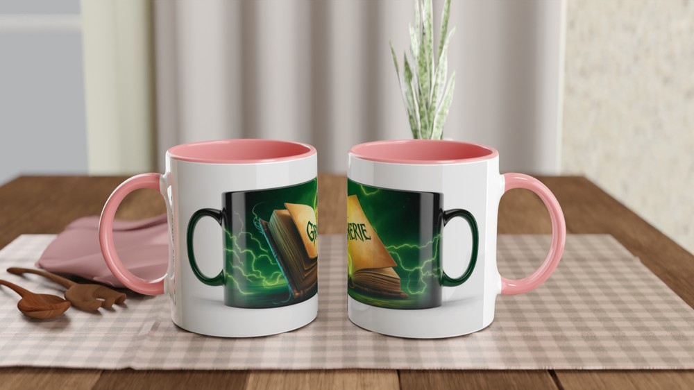 Wicked Musical Mug | The Grimmerie Spellbook Design | Theatre Lover Gift | Elphaba Fan Present — view 6
