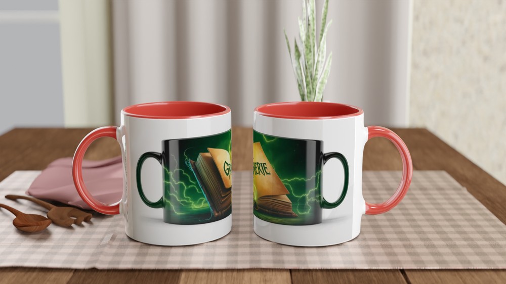 Wicked Musical Mug | The Grimmerie Spellbook Design | Theatre Lover Gift | Elphaba Fan Present — view 7