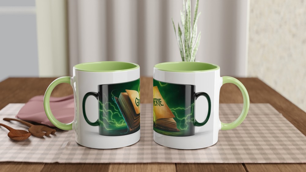 Wicked Musical Mug | The Grimmerie Spellbook Design | Theatre Lover Gift | Elphaba Fan Present — view 5