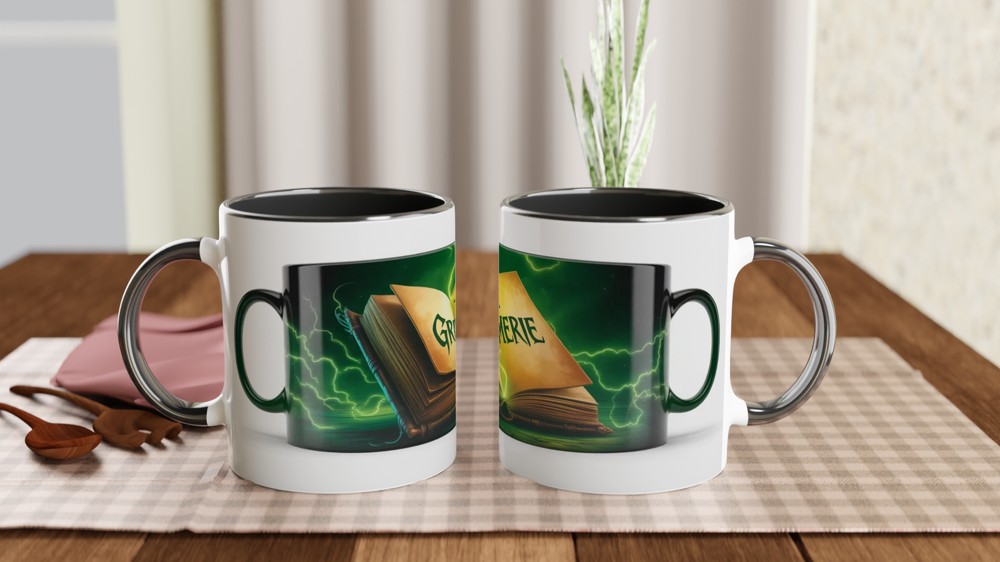 Wicked Musical Mug | The Grimmerie Spellbook Design | Theatre Lover Gift | Elphaba Fan Present — view 9
