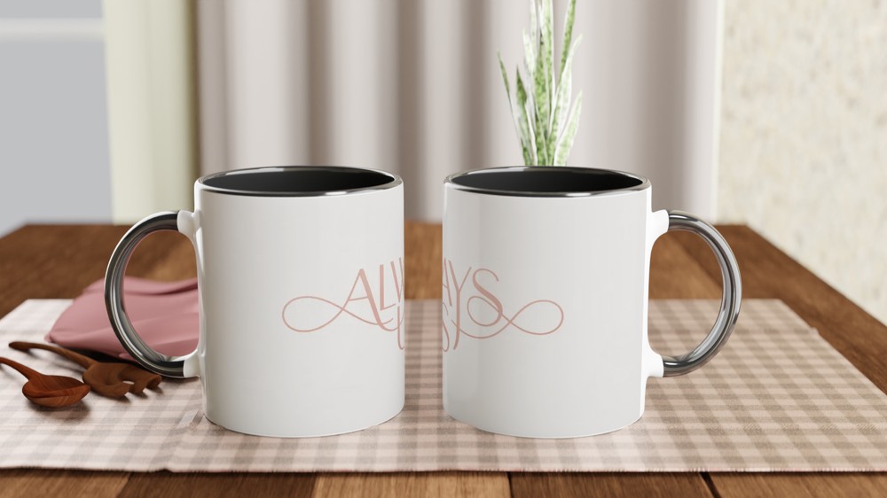 Always Us Mug | Romantic Valentine's Day Gift | Anniversary Present for Couples | Minimalist Love Design — view 9
