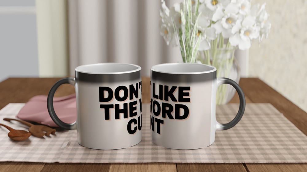 Don't Like The Word - Funny Rude Mug — view 3