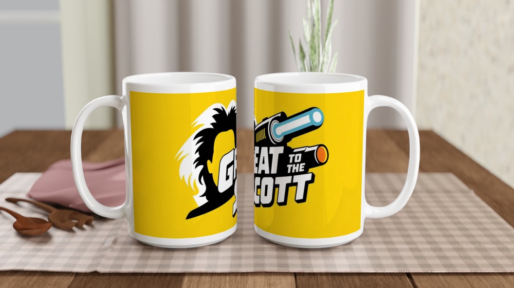 Great Scott Mug | Back to the Future Gift | Doc Brown Silhouette Mug | Sci-Fi Film Present for Him Dad Best Friend — view 2