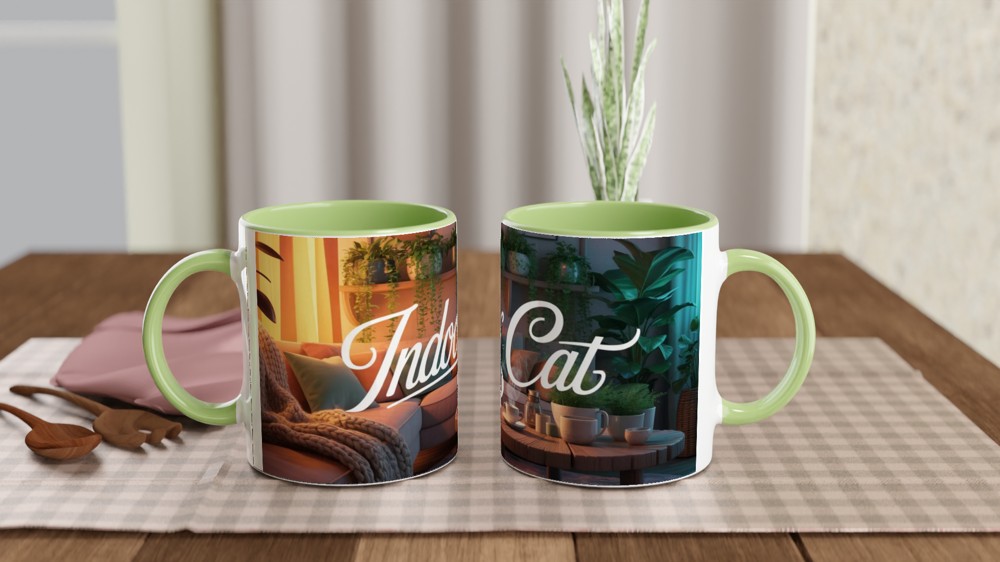 Indoor Cat Cosy Living Room Mug — view 5