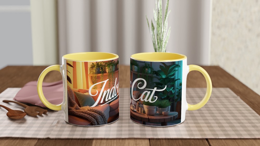 Indoor Cat Cosy Living Room Mug — view 8
