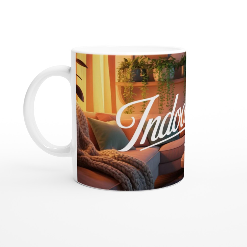 Indoor Cat Cosy Living Room Mug — view 10