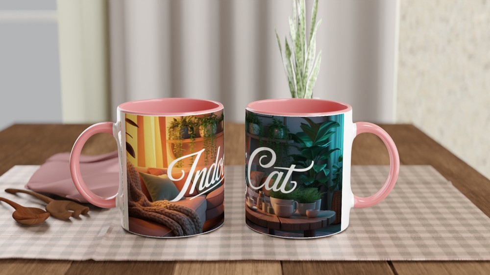 Indoor Cat Cosy Living Room Mug — view 6