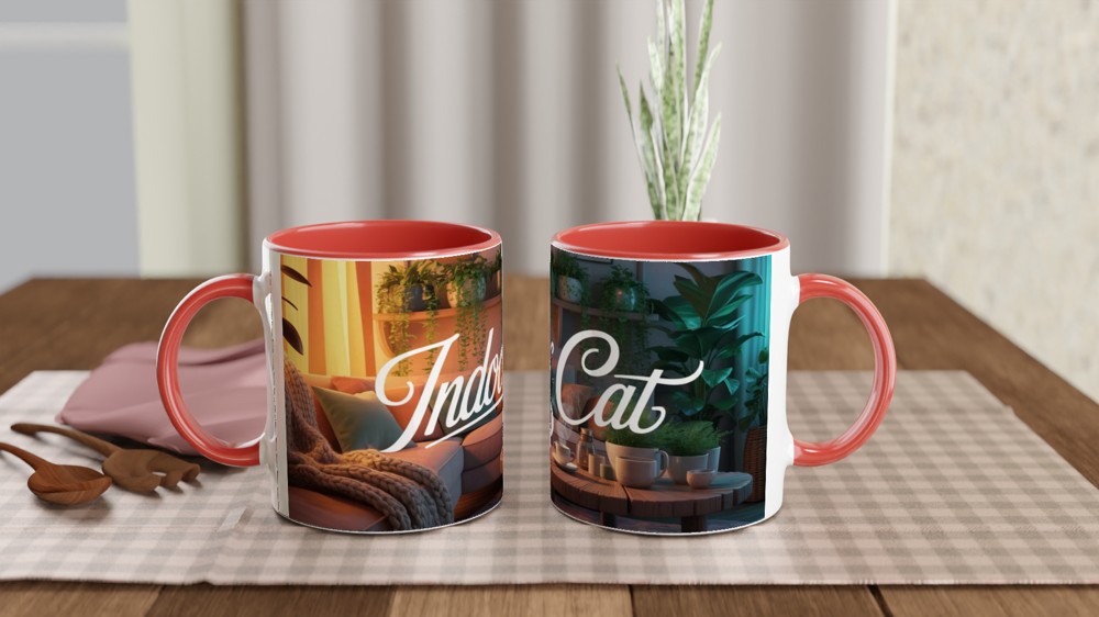 Indoor Cat Cosy Living Room Mug — view 7