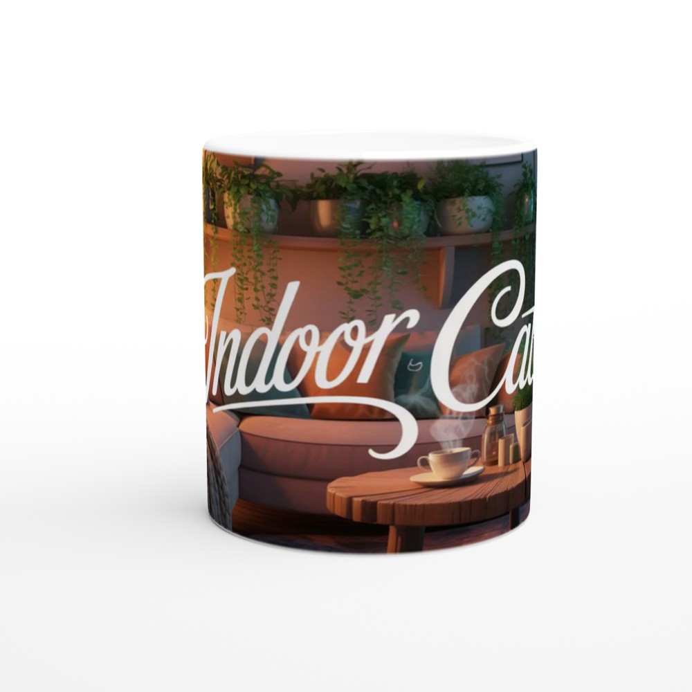 Indoor Cat Cosy Living Room Mug — view 11