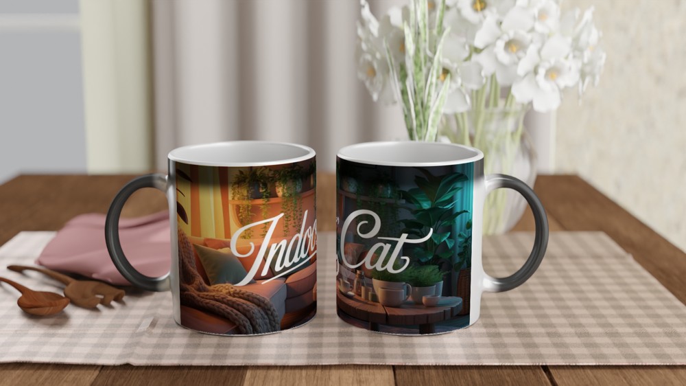 Indoor Cat Cosy Living Room Mug — view 3