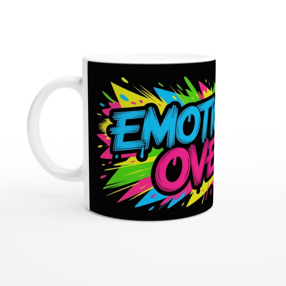 Emotionally Over It - Neon Graffiti Style Mug — view 10