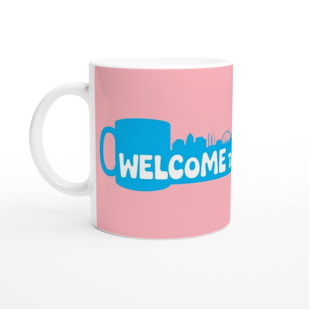 Hairspray Mug | 'Welcome To Baltimore' Quote | Musical Theatre Gift | Retro 1960s Skyline Present — view 10