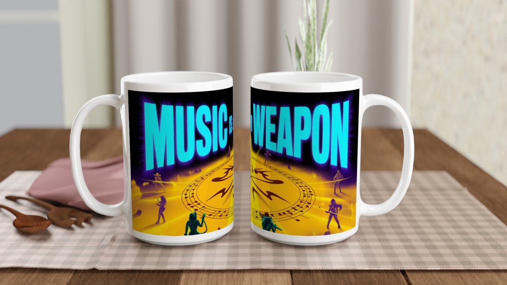 K-Pop Mug | Music Is Our Weapon Demon Hunter | Futuristic Music Lover Gift | Birthday Present for Best Friend — view 2