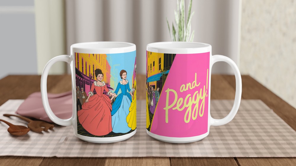 And Peggy - Schuyler Sisters Colonial Era Illustration Mug — view 2