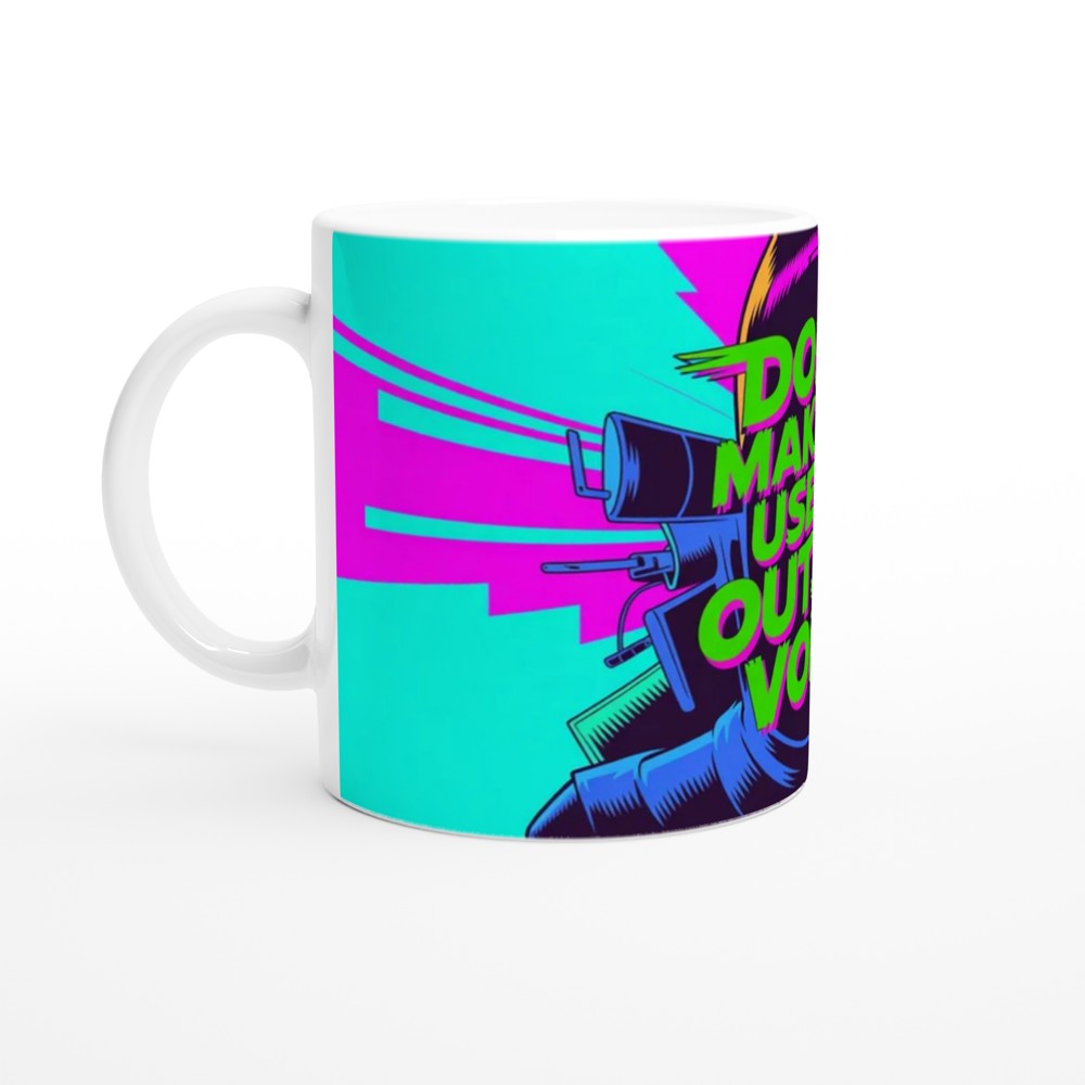 Don't Make Me Use My Outside Voice - Retro Pop Art Mug — view 10