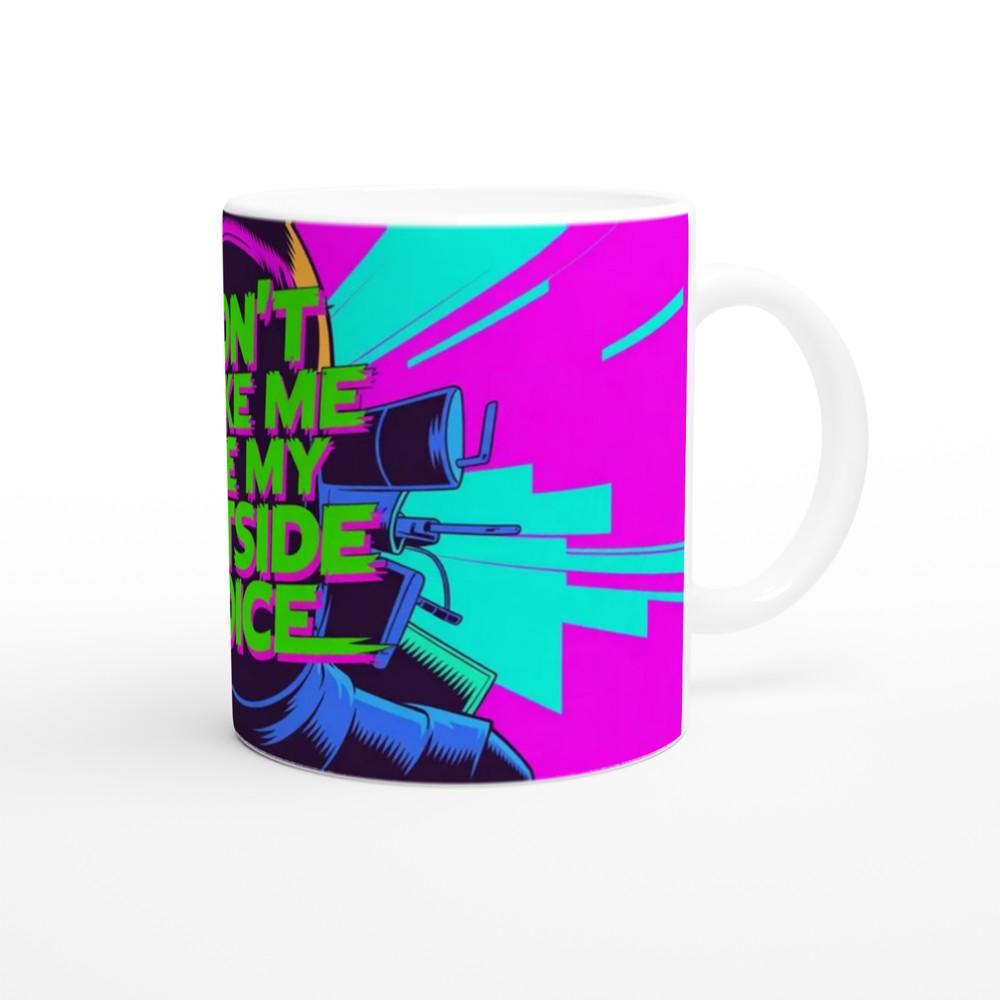 Don't Make Me Use My Outside Voice - Retro Pop Art Mug — view 12