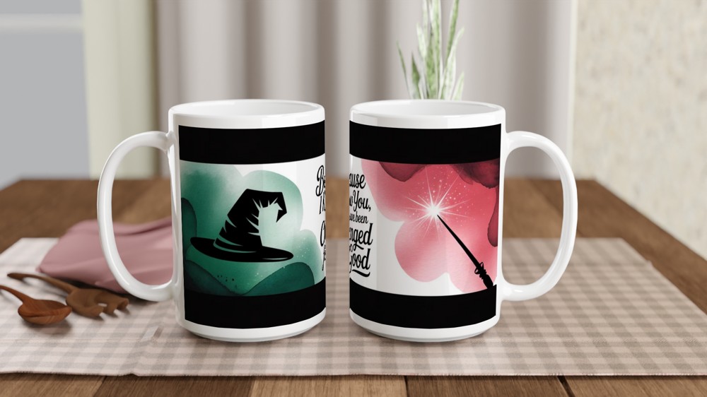 Wicked Mug | 'Because I Knew You' Quote | Musical Theatre Gift | Best Friend Present — view 2