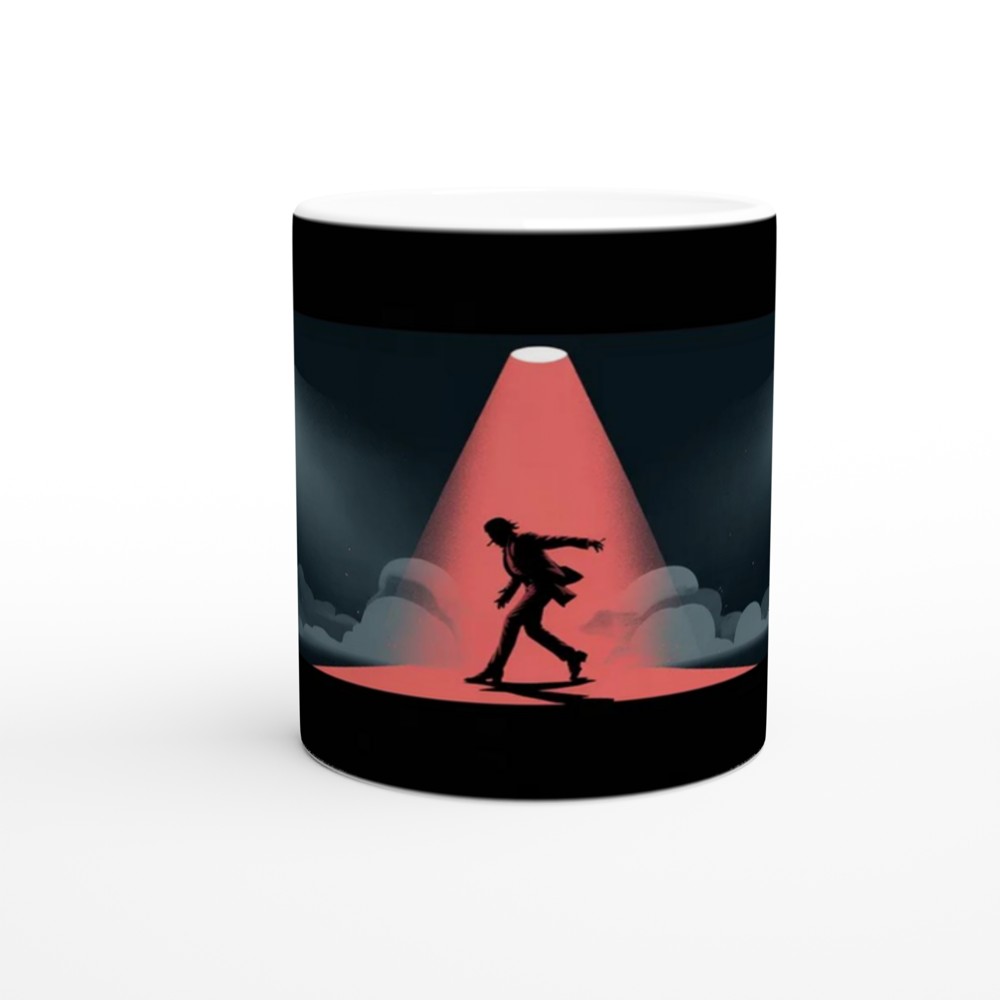 Dancer Silhouette Under Red Spotlight Stage Design — view 11
