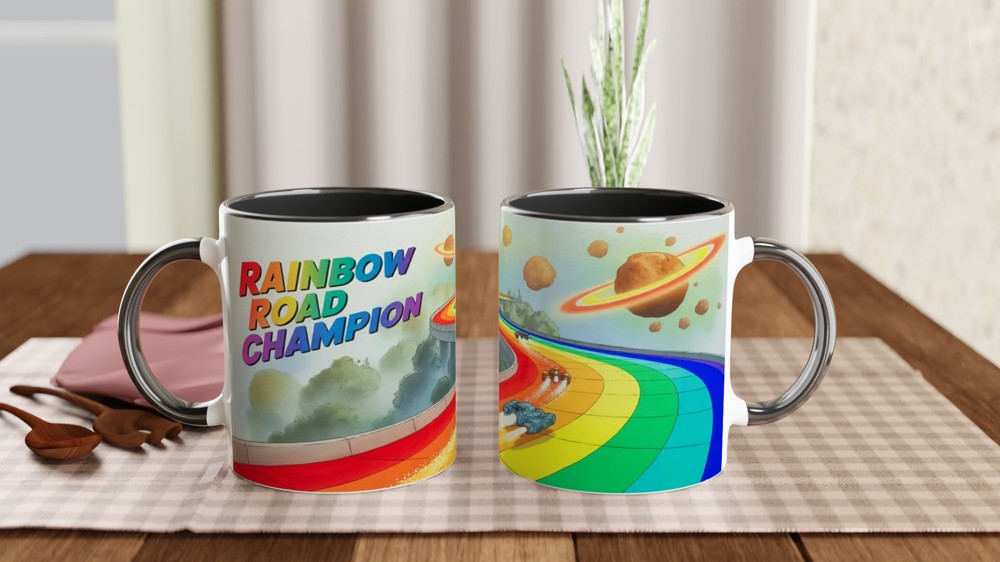 Rainbow Road Champion Space Racing Mug — view 9
