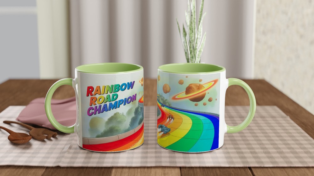 Rainbow Road Champion Space Racing Mug — view 5