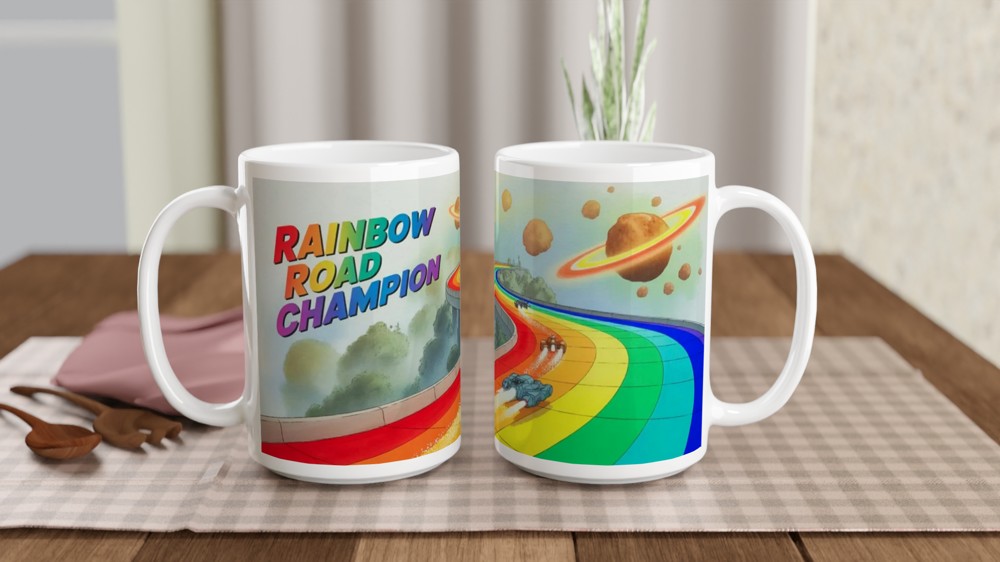 Rainbow Road Champion Space Racing Mug — view 2