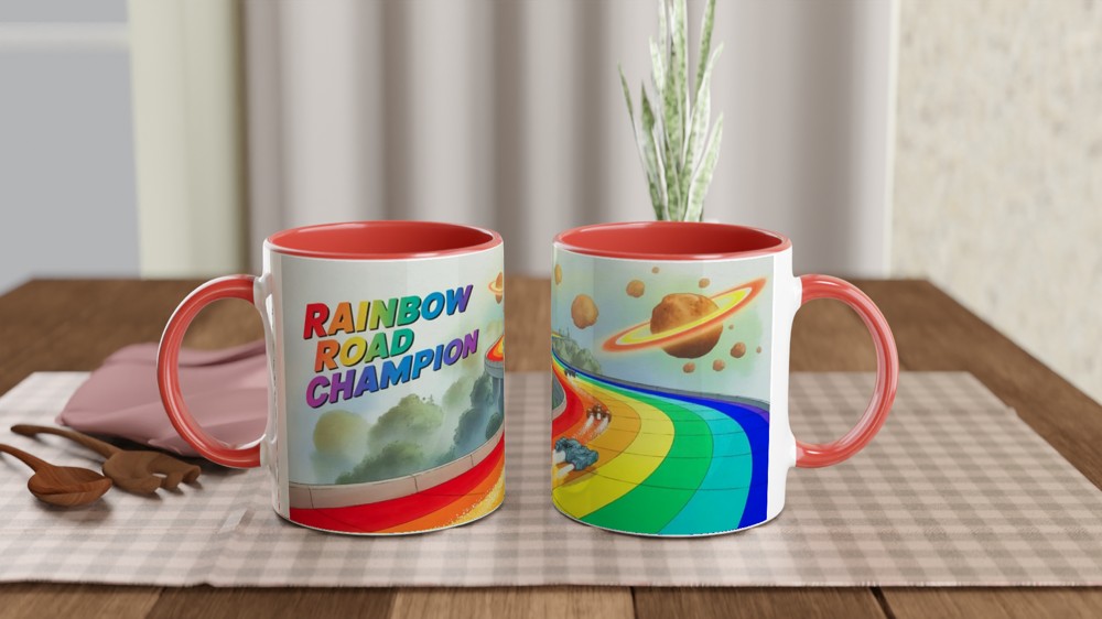 Rainbow Road Champion Space Racing Mug — view 7