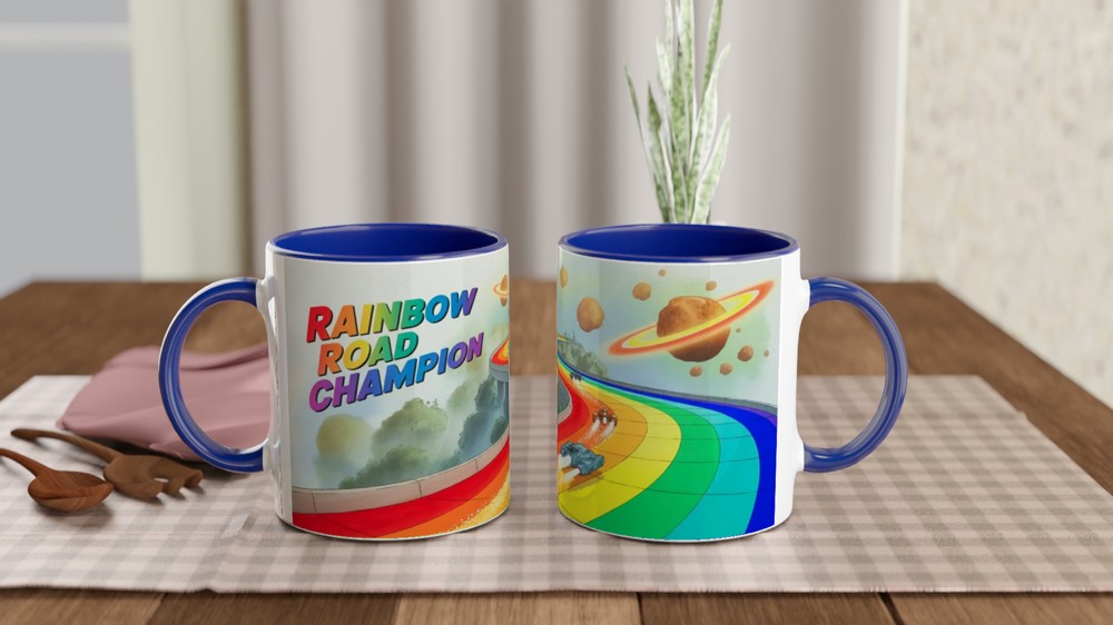 Rainbow Road Champion Space Racing Mug — view 4