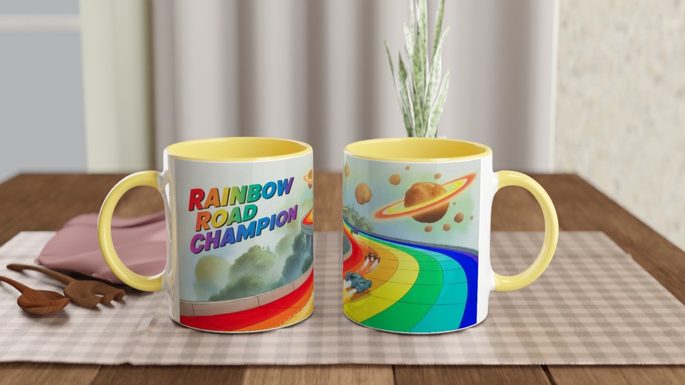 Rainbow Road Champion Space Racing Mug — view 8