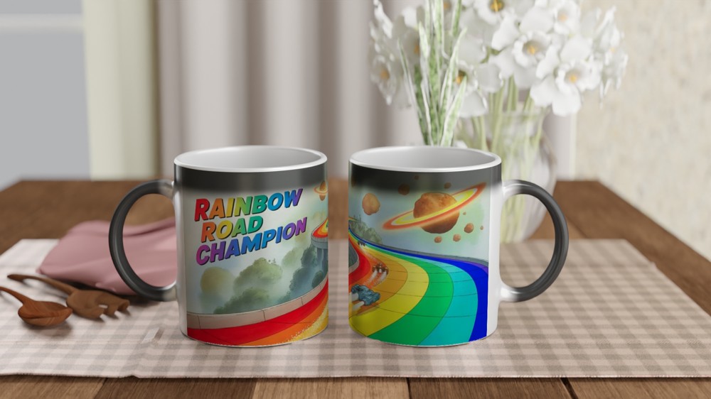 Rainbow Road Champion Space Racing Mug — view 3