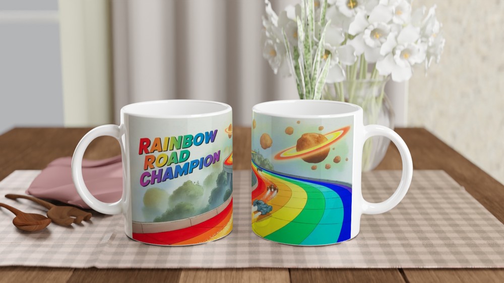 Rainbow Road Champion Space Racing Mug