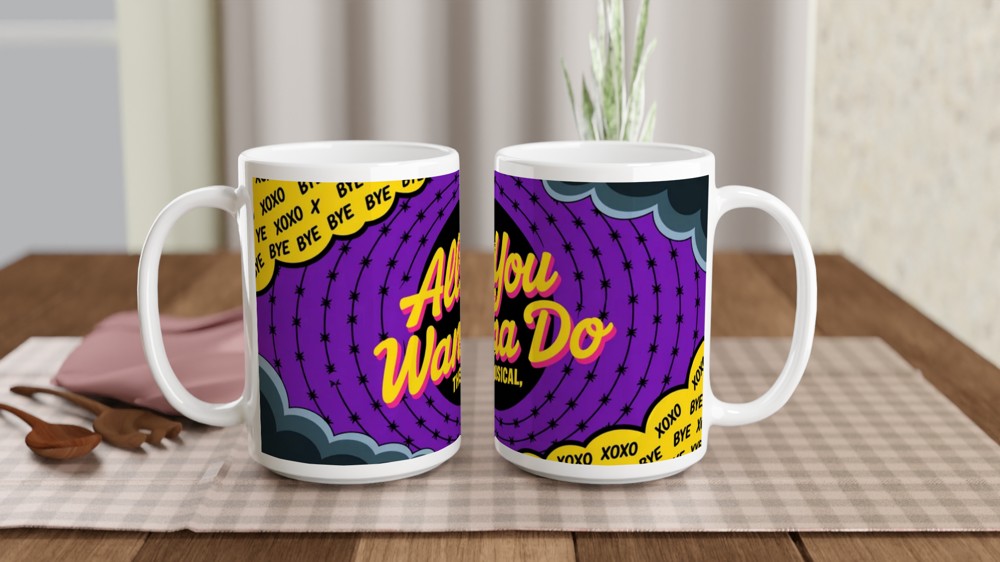 All You Wanna Do The Musical Retro Design Mug — view 2