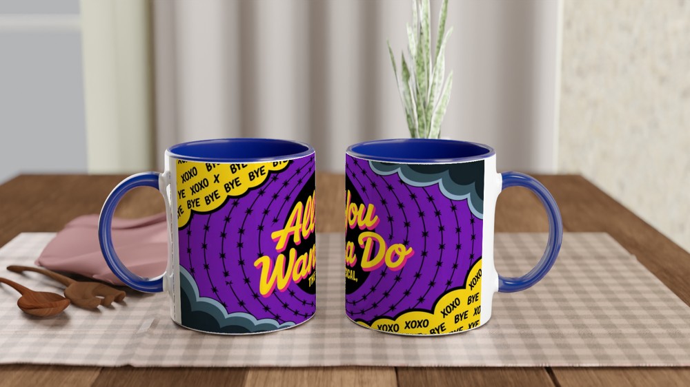 All You Wanna Do The Musical Retro Design Mug — view 4