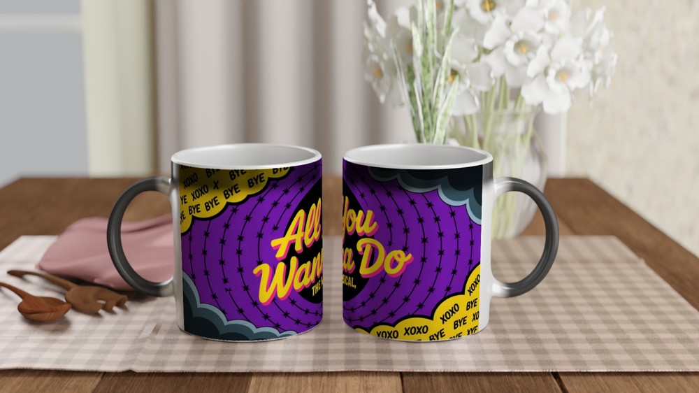 All You Wanna Do The Musical Retro Design Mug — view 3