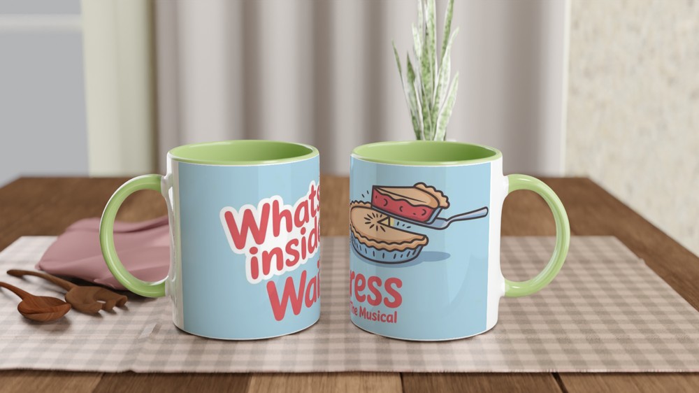 Waitress Musical Mug | What's Inside Pie Design | Theatre Lover Gift | Musical Theatre Present for Her — view 5