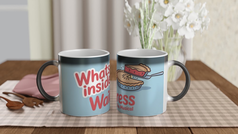 Waitress Musical Mug | What's Inside Pie Design | Theatre Lover Gift | Musical Theatre Present for Her — view 3