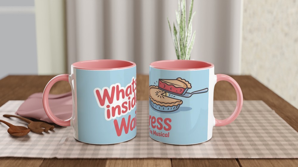 Waitress Musical Mug | What's Inside Pie Design | Theatre Lover Gift | Musical Theatre Present for Her — view 6