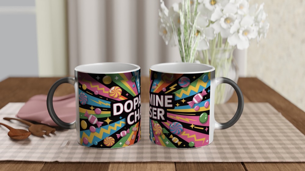 Dopamine Chaser Pop Art Candy Explosion Mug — view 3